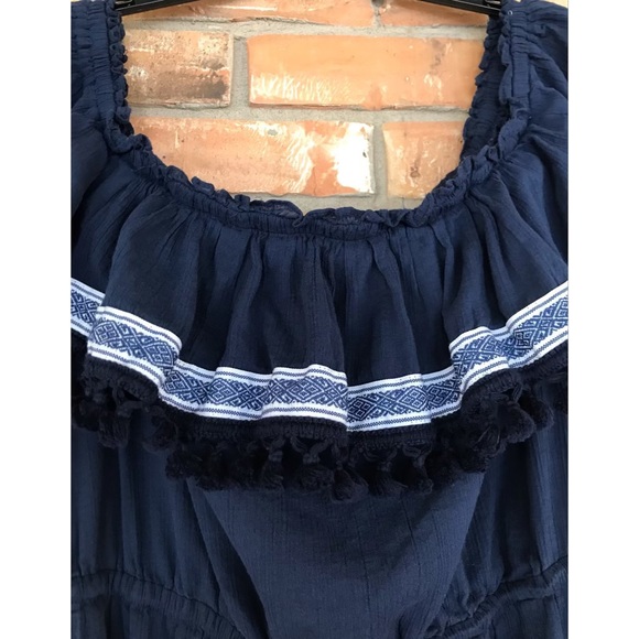 Vince Camuto Women’s Navy Off-Shoulder Maxi Dress Size 1X - Picture 2 of 8